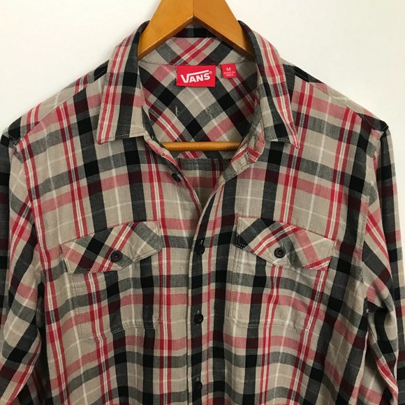 Vans Other - VANS Men Plaid Medium Long Sleeve Button Shirt